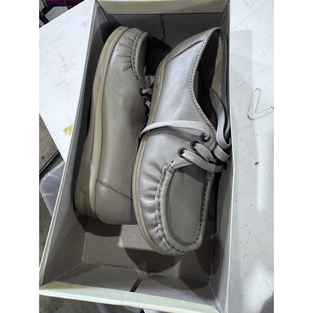 Soft Spots Bonnie Women Taupe Comfort Leather Moc Toe Oxford Shoes Size 10 M
